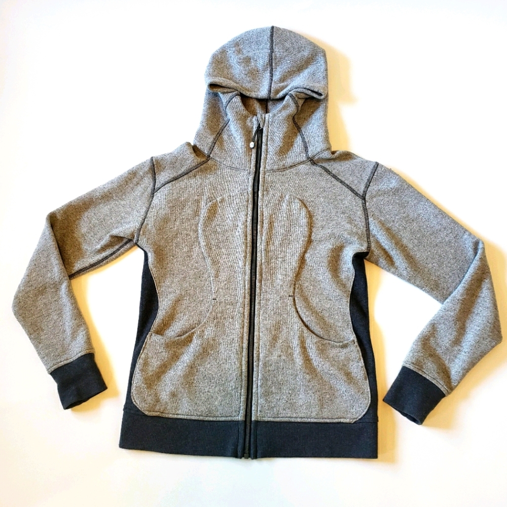 Lululemon Scuba Hoodie Two Tone Grey Size 8